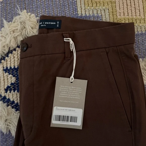 Everlane Men's Slim Fit Uniform Brown Chinos NWT - Picture 5 of 6
